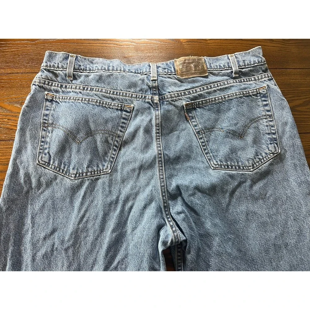 Vintage 90s Levis 545 Jeans Mens 42X30 Blue Denim Loose Fit Baggy Casual